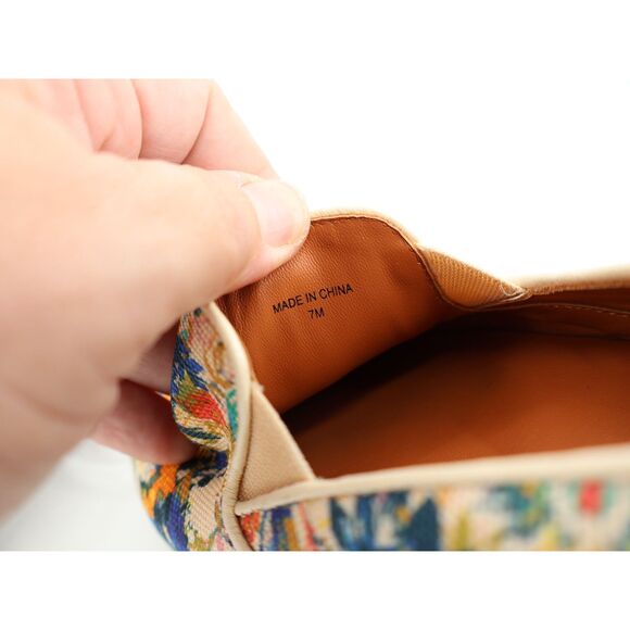 Rebecca Minkoff Loafers Women's Size 7 Sable Canvas Floral Print Slip On Shoes - Picture 10 of 11